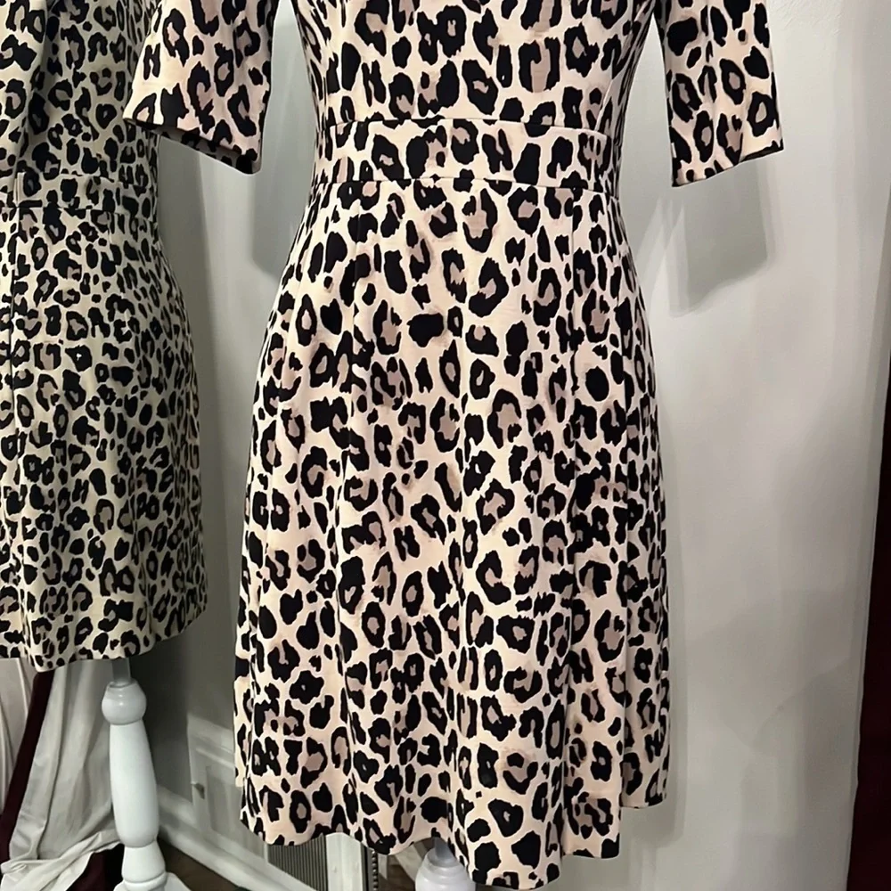 Kate Spade Leopard Print Ponte Dress Size 6